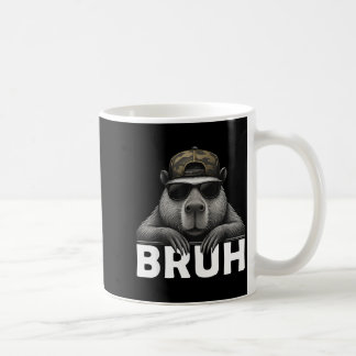 Lustiges Grafik-Meme Capybara Bruh für Jungen Mädc Kaffeetasse