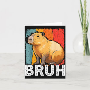 Lustiges Grafik-Meme Capybara bruh für Jungen Mädc Karte