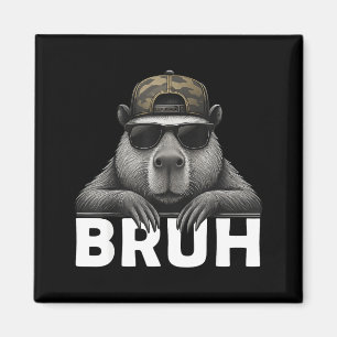 Lustiges Grafik-Meme Capybara Bruh für Jungen Mädc Magnet