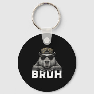 Lustiges Grafik-Meme Capybara Bruh für Jungen Mädc Schlüsselanhänger