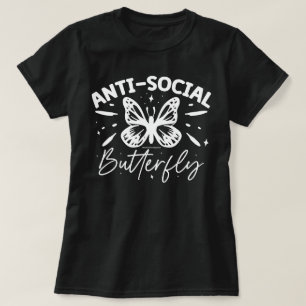 Lustiges Grafik T-Shirt – Antisozialer Schmetterli
