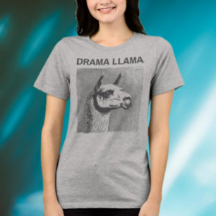 Lustiges Grafik-T-Shirt Drama Llama Tri-Blend Shirt