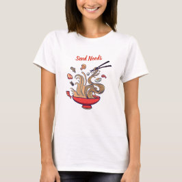 Lustiges Grafik-T-Shirt "Send Noods"  T-Shirt