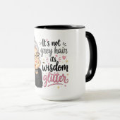 Lustiges Graues Haar Tasse (VorderseiteRechts)