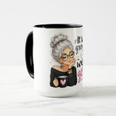 Lustiges Graues Haar Tasse (Vorderseite Links)