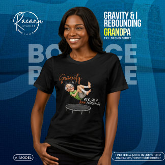 Lustiges Gravity- und Trampolintraining-Opa-Tri-Bl Tri-Blend Shirt
