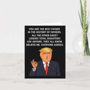 Lustiges Great Dad Donald Trump Vatertag Geschenk Karte