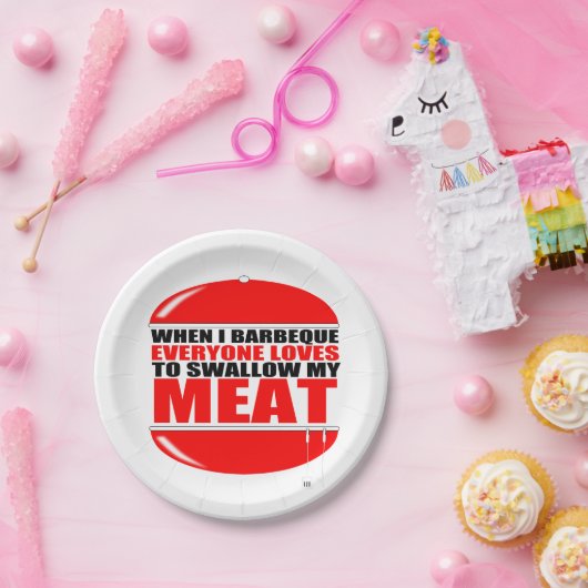 lustiges GRILLEN Sprichwort Pappteller (Party)