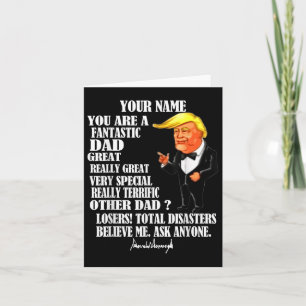 Lustiges großartiges Papa Donald Trump Vatertagsge Karte