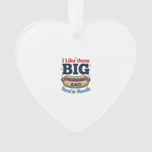 Lustiges großes Hot Dog Vintage T-Shirt Design_1 Ornament