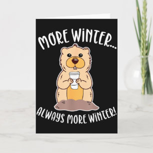 Lustiges Groundhog-Day-Design - Weitere Wintervorh Karte