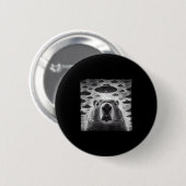 Lustiges Groundhog-Selfie mit Alien-Ufos Groundhog Button (Vorne & Hinten)