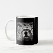 Lustiges Groundhog-Selfie mit Alien-Ufos Groundhog Kaffeetasse (Links)