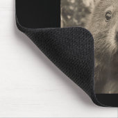 Lustiges Groundhog-Selfie mit UFOs seltsames Murme Mousepad (Ecke)