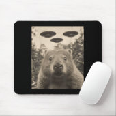 Lustiges Groundhog-Selfie mit UFOs seltsames Murme Mousepad (Mit Mouse)