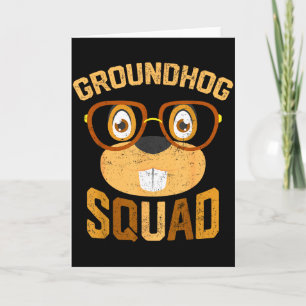 Lustiges Groundhog-Squad-Shirt Frohen Groundhog-Ta Karte