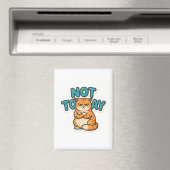 Lustiges Grumpy Cat Not Today T-Shirt Magnet (In Situ (Geschirrspüler))