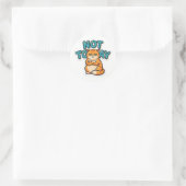 Lustiges Grumpy Cat Not Today T-Shirt Runder Aufkleber (Tasche)