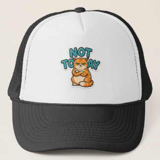 Lustiges Grumpy Cat Not Today T-Shirt Truckerkappe