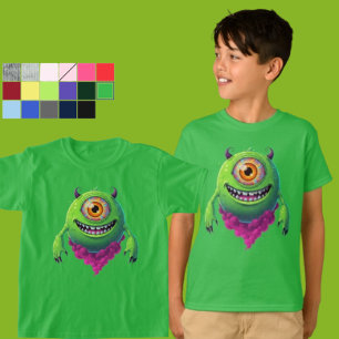 Lustiges grünes Cyclops-Monster-Novity-Artikel für T-Shirt