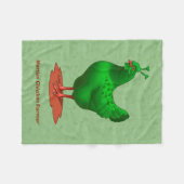 Lustiges grünes Marsalien-Huhn Fleecedecke (Vorderseite (Horizontal))
