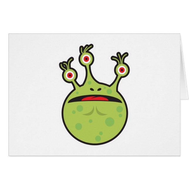 lustiges grünes Monster (Vorderseite (Horizontal))