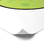 lustiges grünes Monster Poster (Ecke)