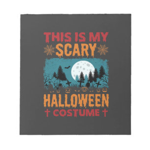 Lustiges Gruseliges Halloween-Kostenüm Friedhof Mo Notizblock