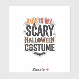 Lustiges Gruseliges Halloween-Kostüm Vintage-Shirt Aufkleber