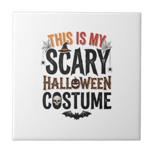Lustiges Gruseliges Halloween-Kostüm Vintage-Shirt Fliese
