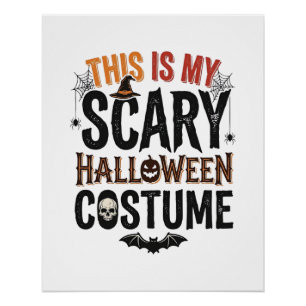 Lustiges Gruseliges Halloween-Kostüm Vintage-Shirt Poster