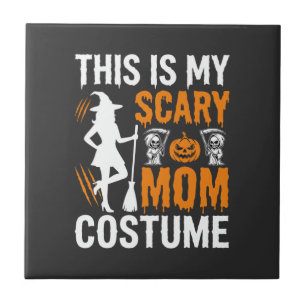 Lustiges Gruseliges Mutter-Kostüm Halloween Hexe Fliese