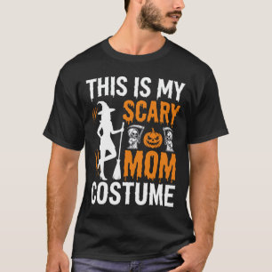 Lustiges Gruseliges Mutter-Kostüm Halloween Hexe T-Shirt