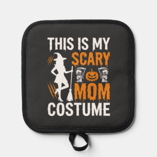 Lustiges Gruseliges Mutter-Kostüm Halloween Hexe Topflappen