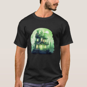 Lustiges Gruseliges Spukhaus Cartoon Cute Gruselig T-Shirt