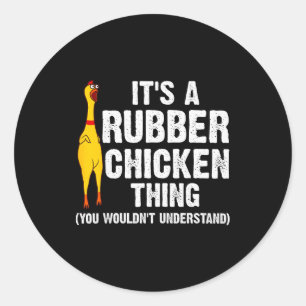 Lustiges Gummi-Huhn-Geschenk Männer Frauen Gummi-H Runder Aufkleber