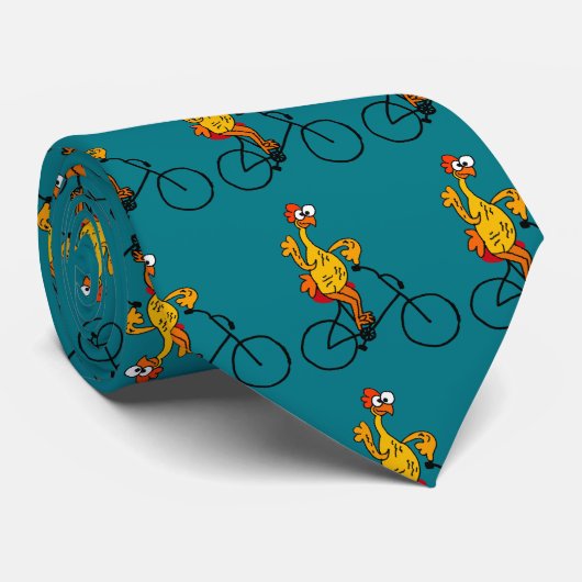 Lustiges Gummihuhn-Reitfahrrad Krawatte (Gerollt)