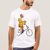 Lustiges Gummihuhn-Reitfahrrad T-Shirt (Vorderseite)