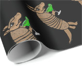 Lustiges Gürteltier, das Margarita-Kunst trinkt Geschenkpapier (Rolleneckpunkt)