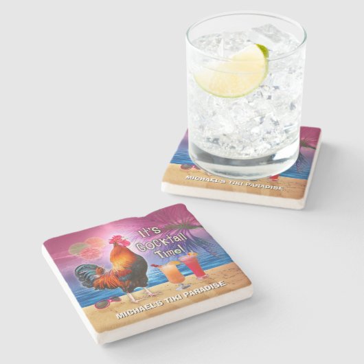 Lustiges Hahn-Huhn, das tropischen Strand-Namen Steinuntersetzer (Seitenansicht)