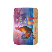 Lustiges Hahn-Huhn, das tropisches Strand-Meer Badematte (Vorderseite Vertikal)