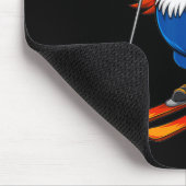Lustiges Hahn-Ski-Abenteuer-Cartoon Mousepad (Ecke)