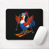 Lustiges Hahn-Ski-Abenteuer-Cartoon Mousepad (Mit Mouse)