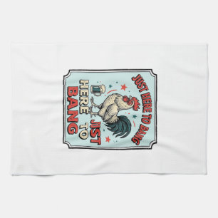 Lustiges Hahn Vintage-Stich-Shirt-Design (2)_1 Geschirrtuch