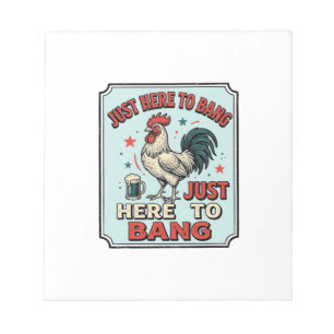 Lustiges Hahn Vintage-Stickerei-Shirt-Design (2)_1 Notizblock