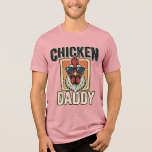 Lustiges Hähnen-Vater Vintage-Vector-Shirt_1 Tri-Blend Shirt