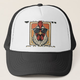 Lustiges Hähnen-Vater Vintage-Vector-Shirt_1 Truckerkappe