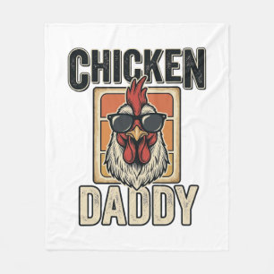 Lustiges Hähnen-Vintage-Vector-Shirt für Hühner-Pa Fleecedecke