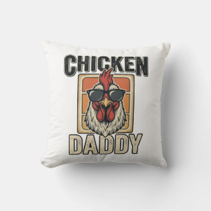 Lustiges Hähnen-Vintage-Vector-Shirt für Hühner-Pa Kissen