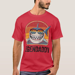 Lustiges Hai-T-Shirt für Männer Retro Legendaddy-D T-Shirt